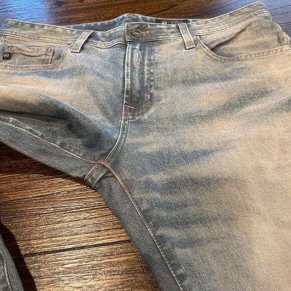 NWOT AG Adriano Goldschmied Men's 32x34 Everett Slim Straight Jean Faded - Picture 7 of 12